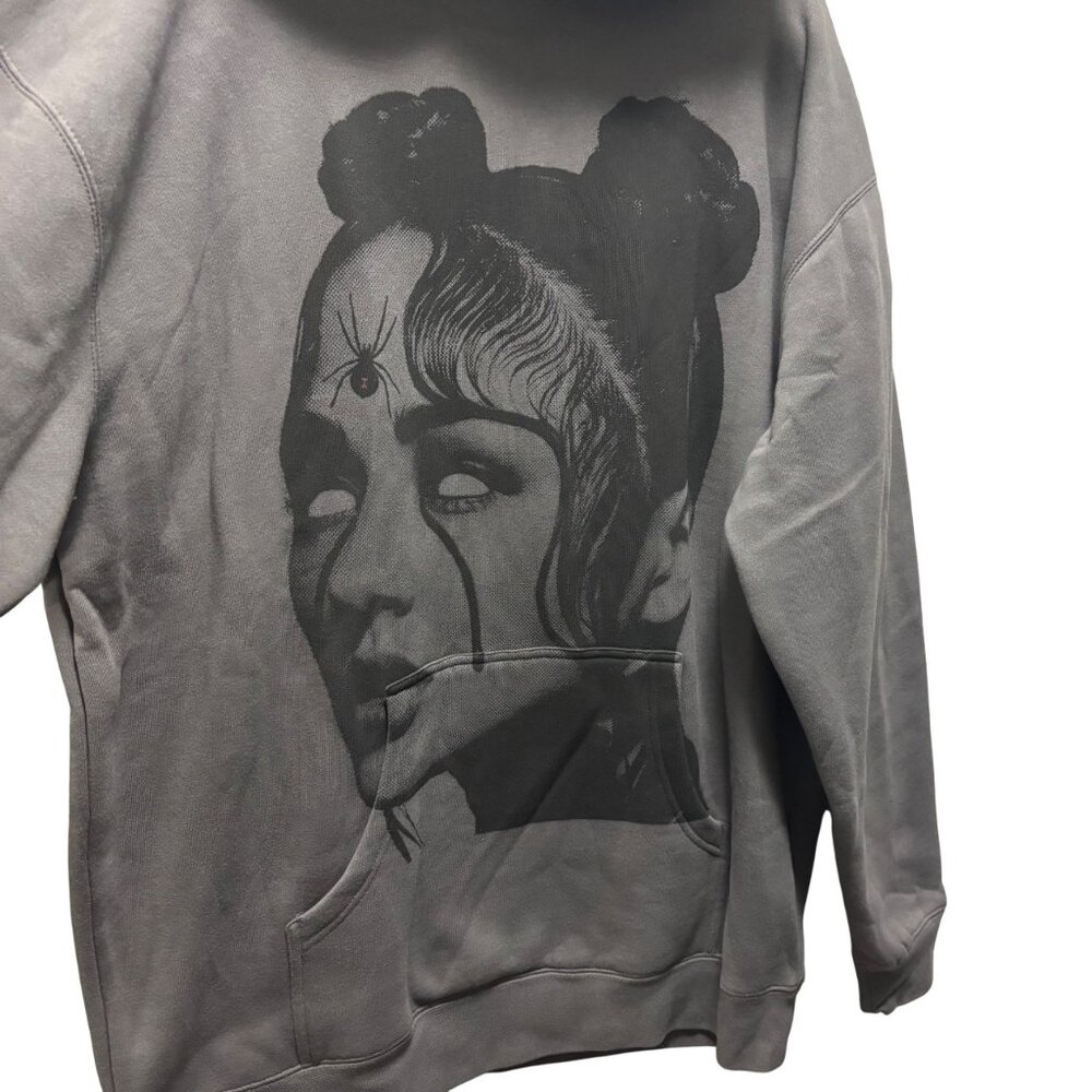 Y2K Works Of Madness XL Gray Hoodie With Gothic Artwork Front  Made In USA - Picture 3 of 6